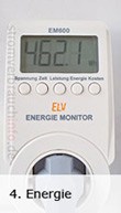 Energiekostenmessgerät mit Anzeige mit Energie