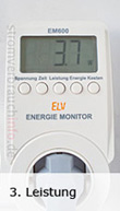 Energiekostenmessgerät mit Anzeige der Leistung