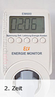 Energiekostenmessgerät mit Zeitanzeige